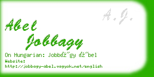 abel jobbagy business card